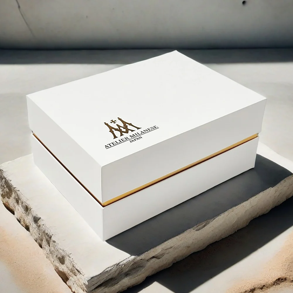 Custom Gold Stamping Logo Durable Cardboard Removable Rigid Lid Handmade Paper Gift Boxes