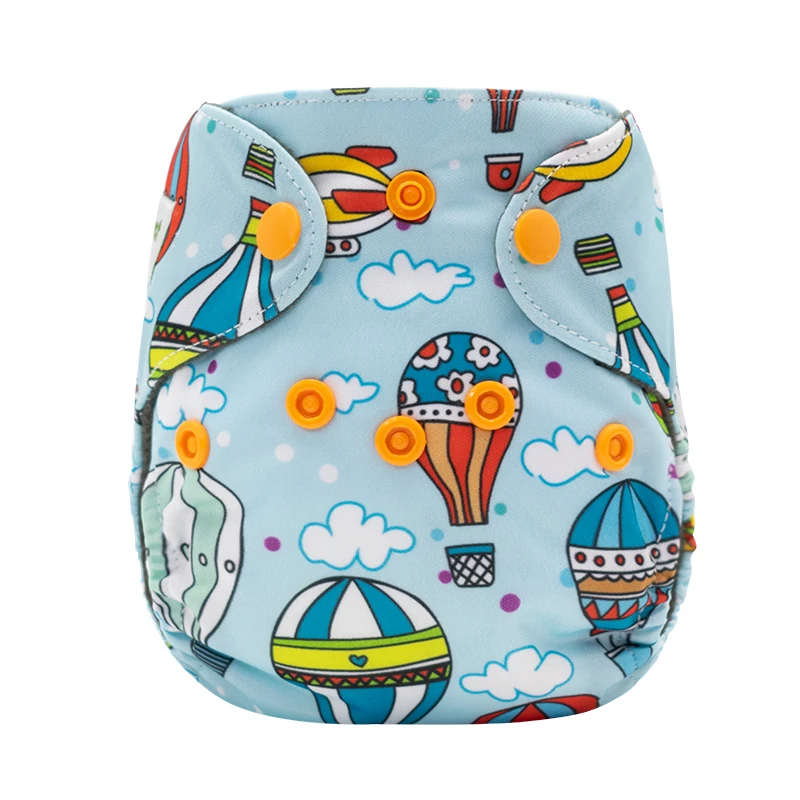 Washable Reusable Skin-friendly Charcoal Bamboo Newborn Aio Cloth Diaper For Sleeping