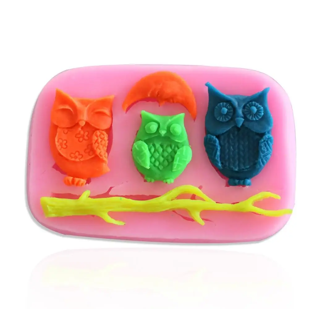 
Owl Tree Branch Silicone Mold Cake Fondant Decorate Molds Chocolate Mold Decoration Tool 