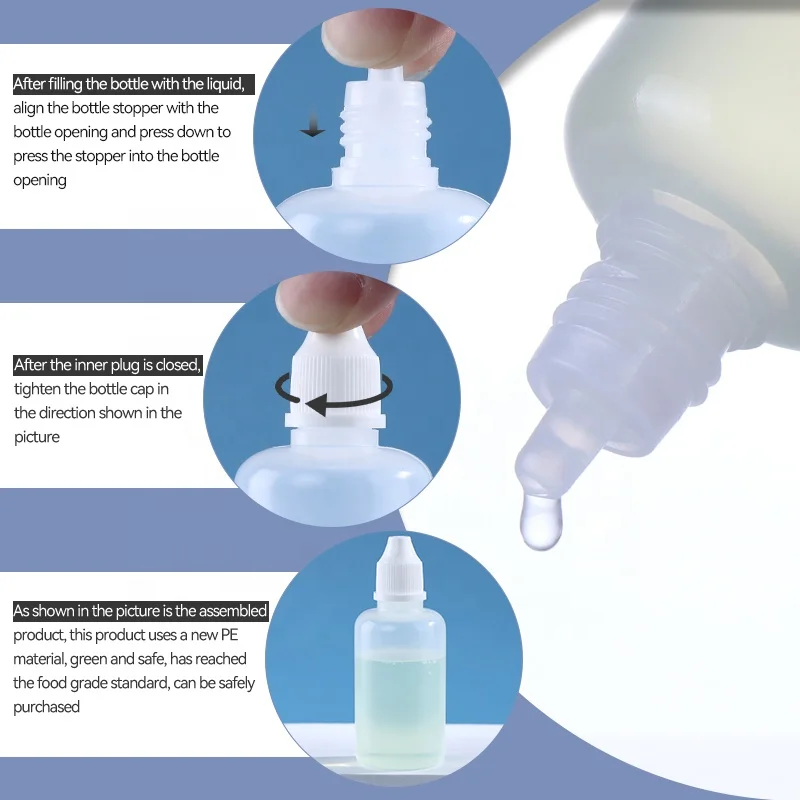 Squeeze Applicator 60 ml 120ml pe plastic bottle with  cap