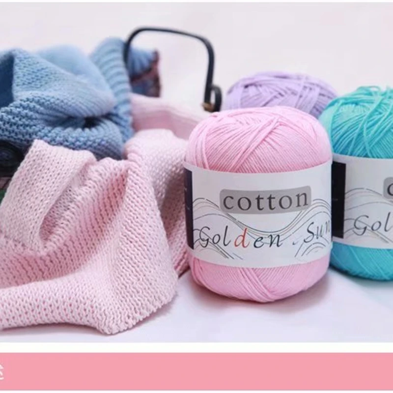 high quality colorful 100%Combed cotton  hand crochet yarn for baby