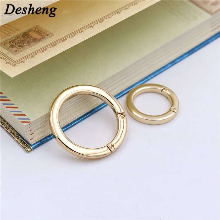 Bag Accessory Oval Round Bag Clip Fitting Thin Flat Metal Small O Ring for Purse