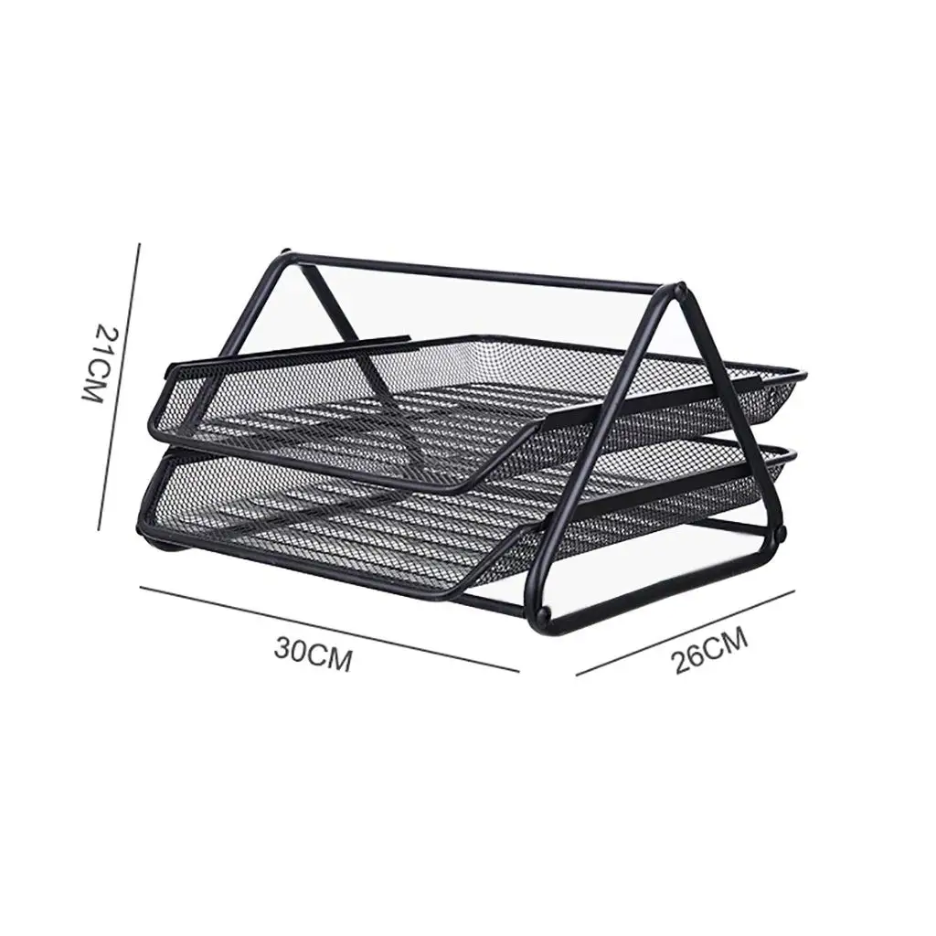 
Steel Mesh office 2 tiers document tray holder 