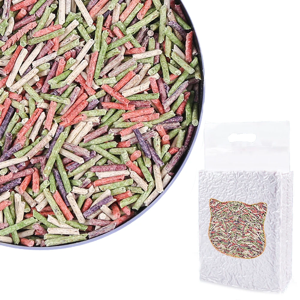 Tofu arena aglomerante gato custom flavor food grade soluble in water quickly clumping natural plant tofu cat litter