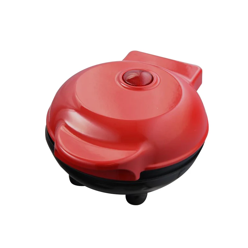 Personal 4 Inch Red Mini Wafflera Waffle Maker Custom Plate With Non Stick Coating