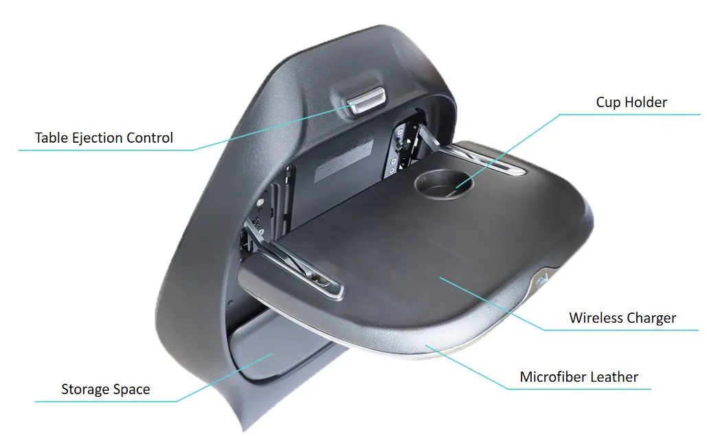 Super September 2022 New Design Car Tray Table Of Seat Interior Manager With Wireless Charger For TESLA MODEL Y / 3 Car Modify