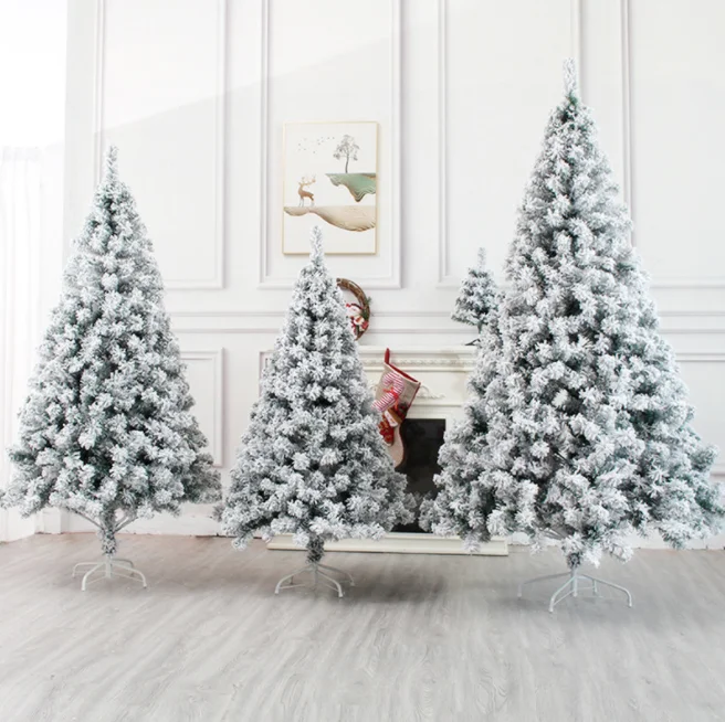 High Quality Custom Flocked Artificial Christmas Tree Snow Effect Indoor Outdoor Holiday Decoration