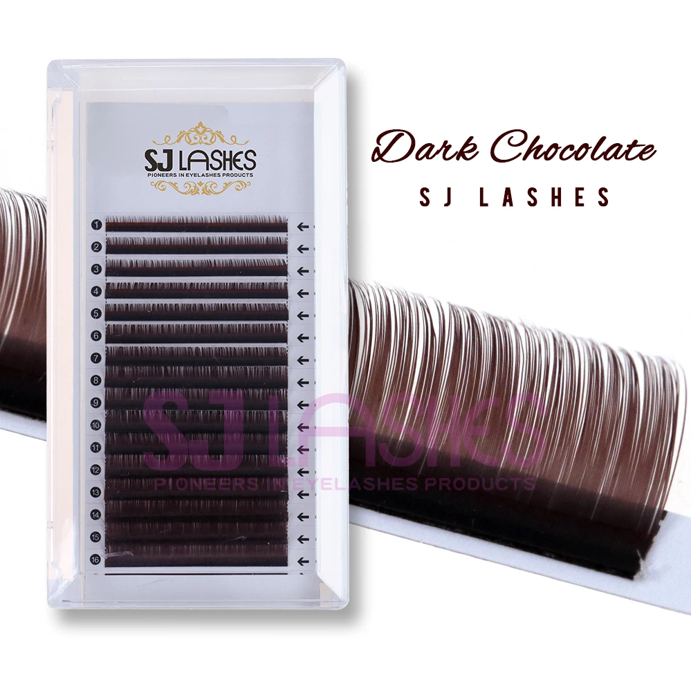24h Delivery! Pestaas Pelo a Pelo for Brown Silk Lash Trays and Brown Individual Lashes Mixed Length