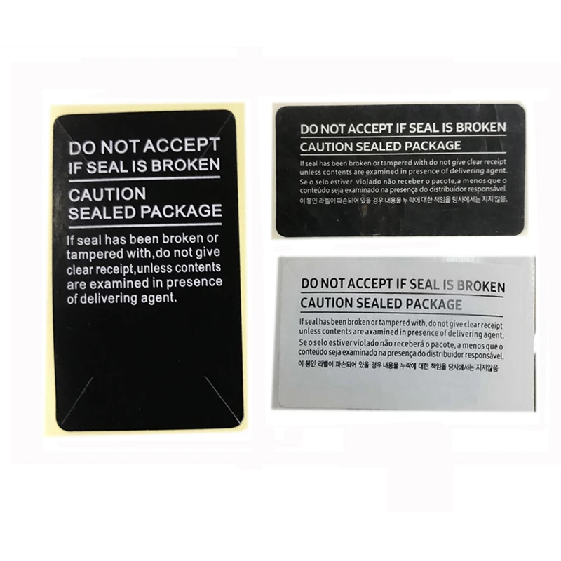 50 Pcs/bag  black or white mobilephone packaging package box seal sticker for S20 S21 S22 PLUS FE