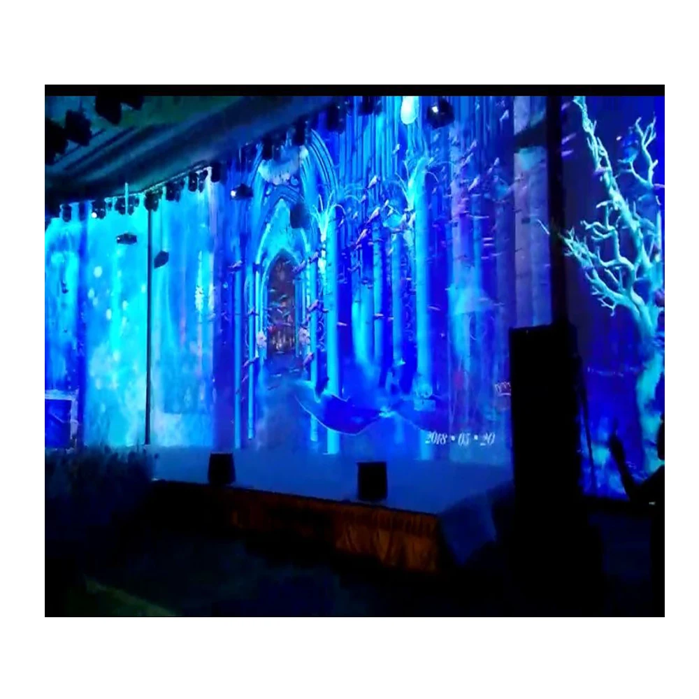 Hot sale stage wedding hotel show 3d hologram display mesh screen