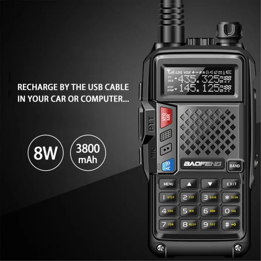 
BAOFENG BF UVB3 Plus 8W Ham CB Radio 10KM Long Range Powerful Walkie Talkie Transmitter Transceiver optional Charger UV B3 Plus 