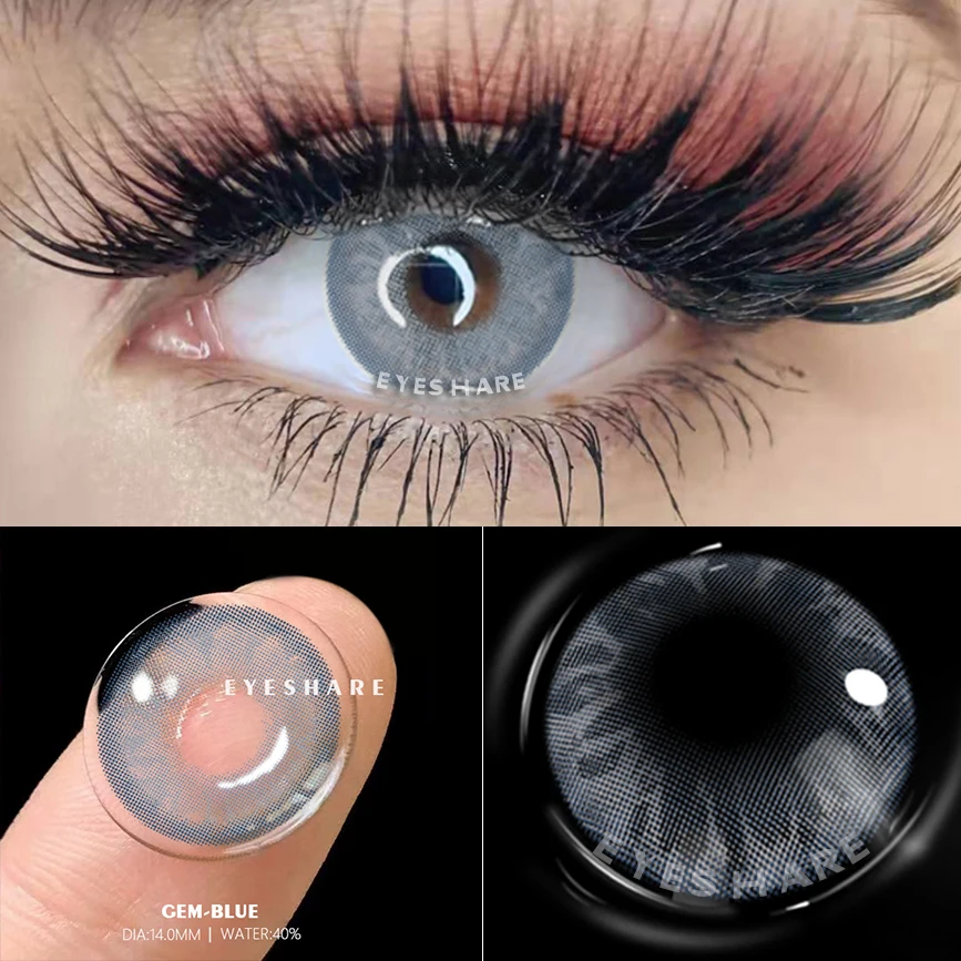 EYESHARE eye Contact Lens Care Products Natural Crystal Color Cosmetic Contact Lenses Eye Colored Lenses