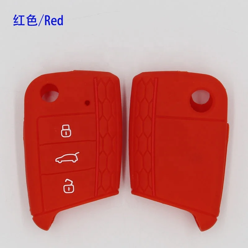 For VW Fob Custom Remote Soft Silicone Key Case New Materials Good Price Car Key Cover Customized