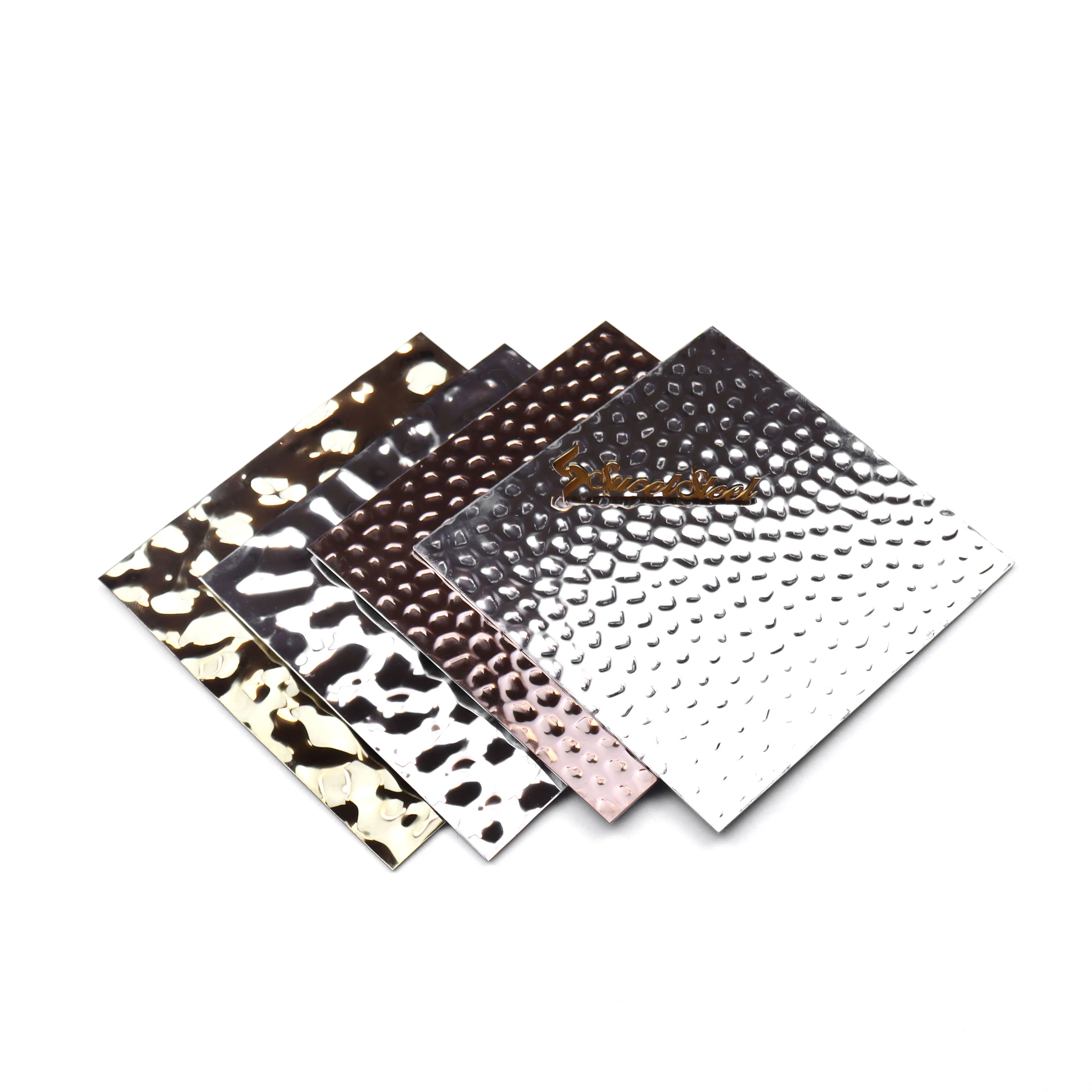 SUCEL 0.4/0.6/0.8Mm Rose Gold Water Ripple Mirror Stainless Steel Sheet For Wall Background