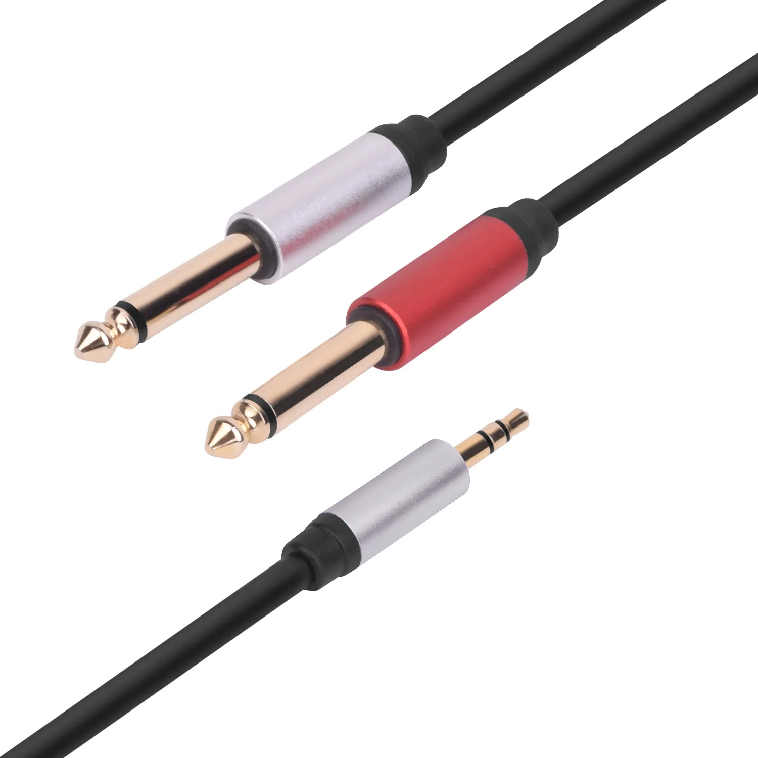 single track   2RCA Audio Auxiliary Stereo Y Splitter 3.5mm JACK to 6.35mm  Cable