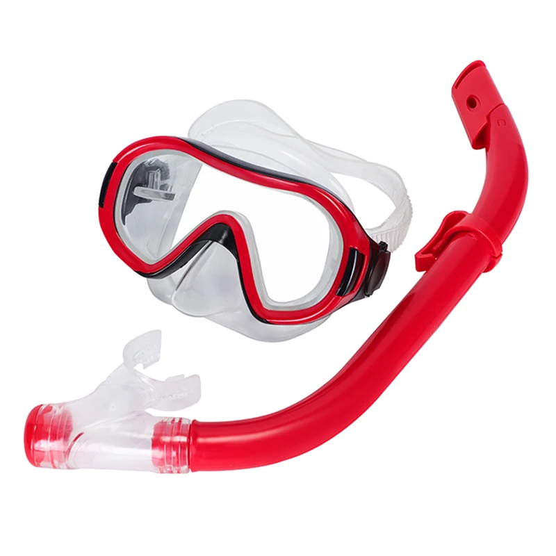 Wide View Mask&Full Dry Snorkel Kit with pvc snorkel high quality diving set and glass swimming goggles for adult youth Children