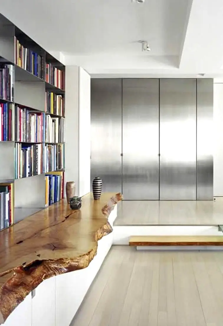 Live Edge Walnut shelving Home Living Room Coffee Shop Use Wooden Shelving