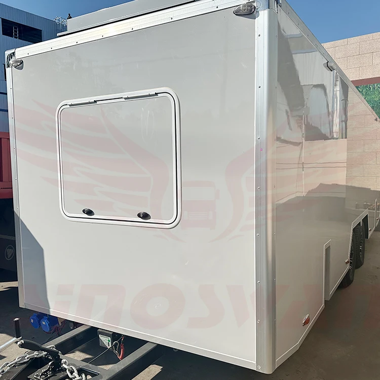 SINOSWAN SL50Pro mobile led trailer hydraulic lifting and 360degree rotation Outdoor Advertising mobile led trailer