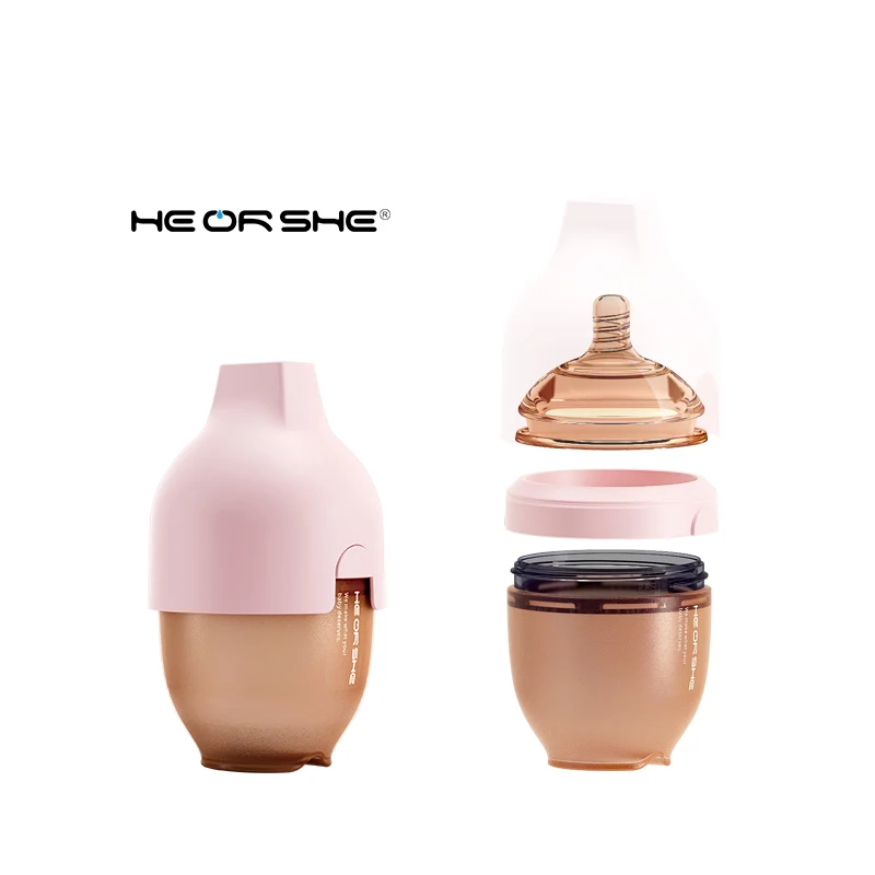 HEORSHE Hot Sale Cute Feeding 160ml 5oz Bottles Silicone Bottle for Baby
