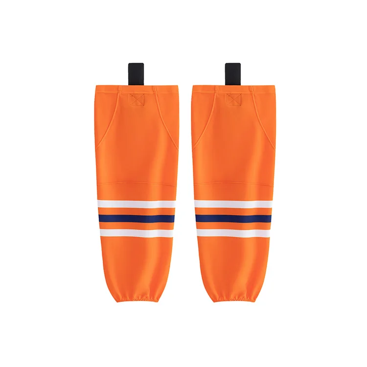 Wholesale OEM Hockey Socks with Training Mesh Fabric for Sports Wear Sublimation Printing Ice Hockey Socks
