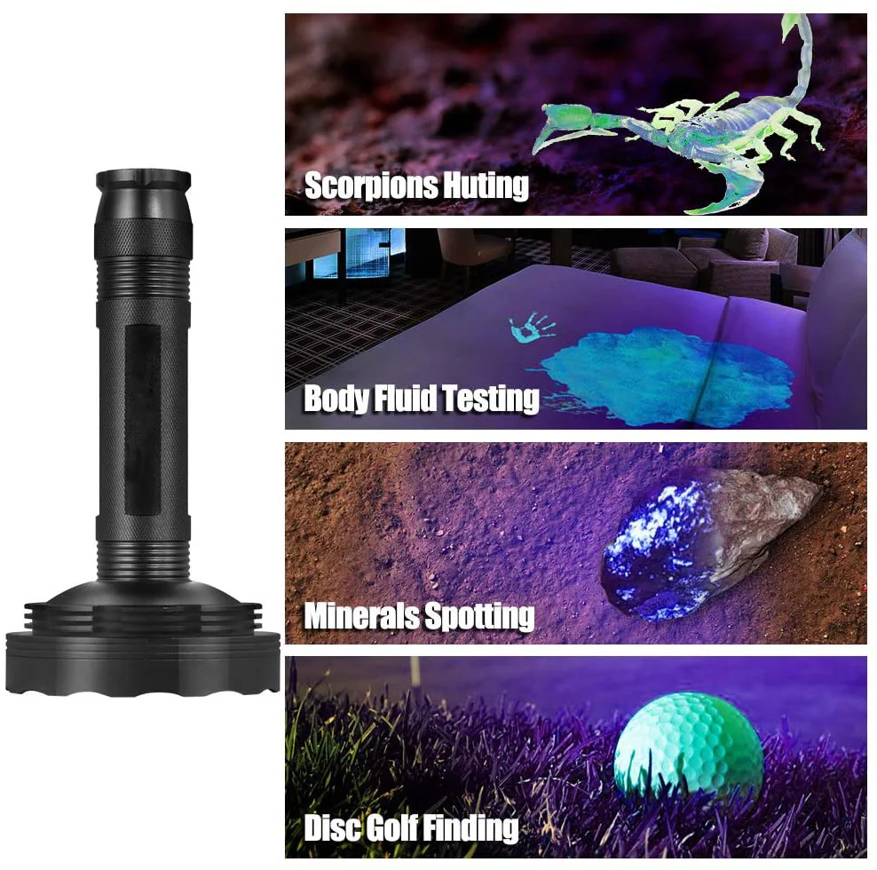 
128 LED Ultraviolet Blacklight 395NM Detector for Dog Urine For Dog/Cat Urine Dry Stains,Bed Bug 128 UV LED Flashlight 