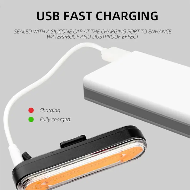 HLM Wireless USB Bike Light Smart Bicycle Rear Light with Remote Indicator light