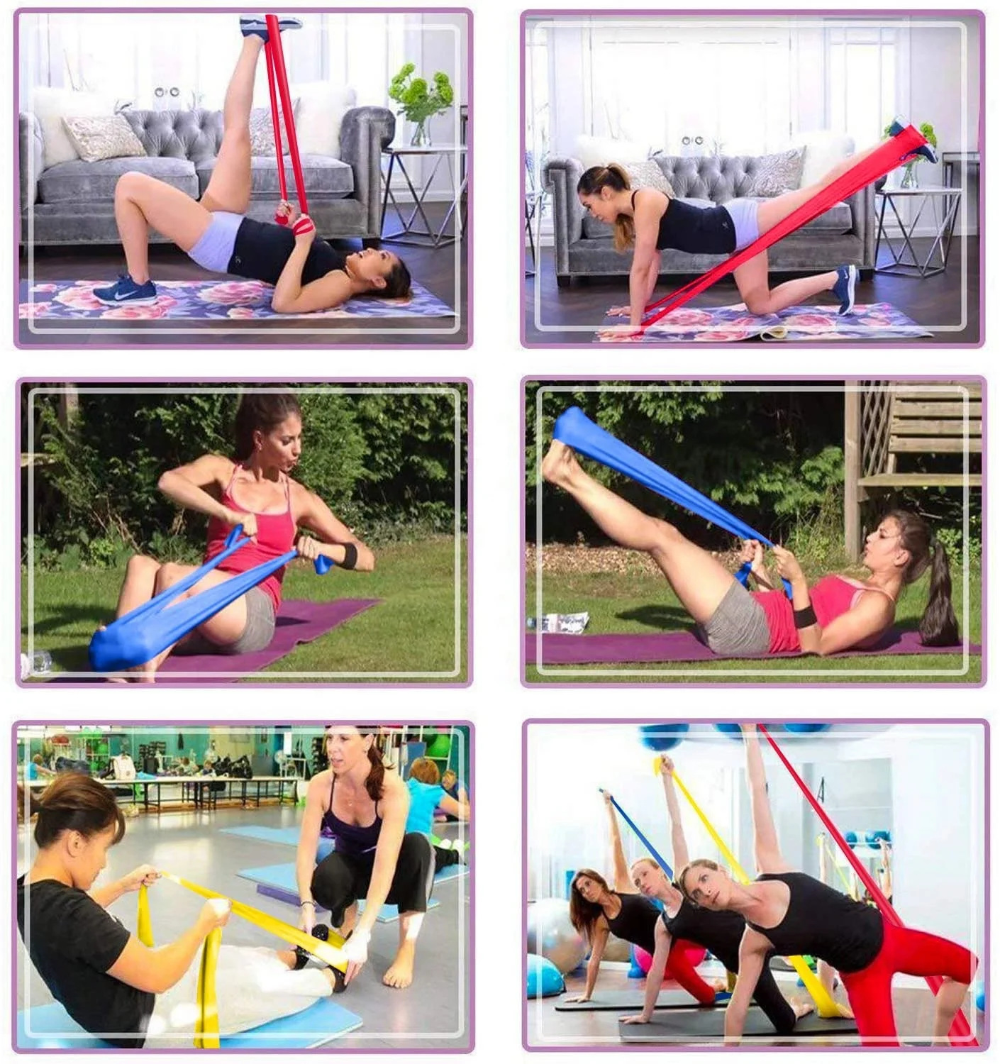 Best Price Resistance Household Yoga stretch Fitness Elastic Exercise Flat bands