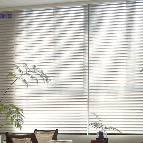 Shangrila Rechargeable Remote Control Shades Modern Vertical Design Fabric PVC Built-in Installation French Make Light Softer