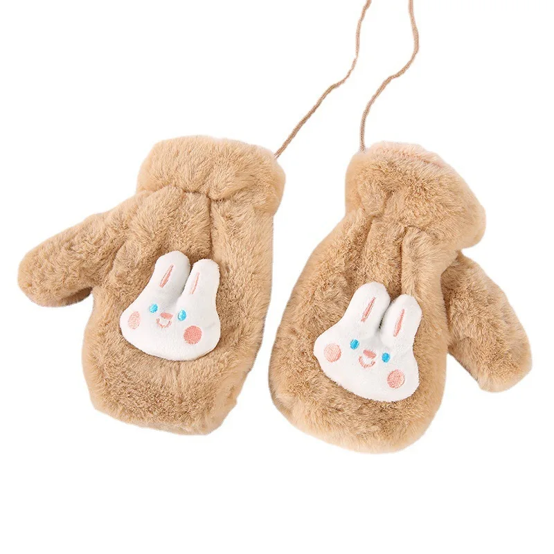 Meetee XZH-014 высокое качество цветные зимние аксессуары для одежды с животным узором украшения детские меховые варежки