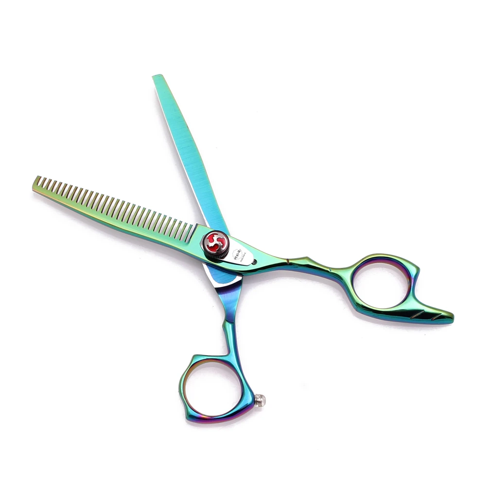Ножницы для стрижки волос AQIABI, 5,5 дюйма, 6 дюймов, JP сталь 9CR, парикмахерские ножницы, филировочные ножницы зеленого цвета A9017