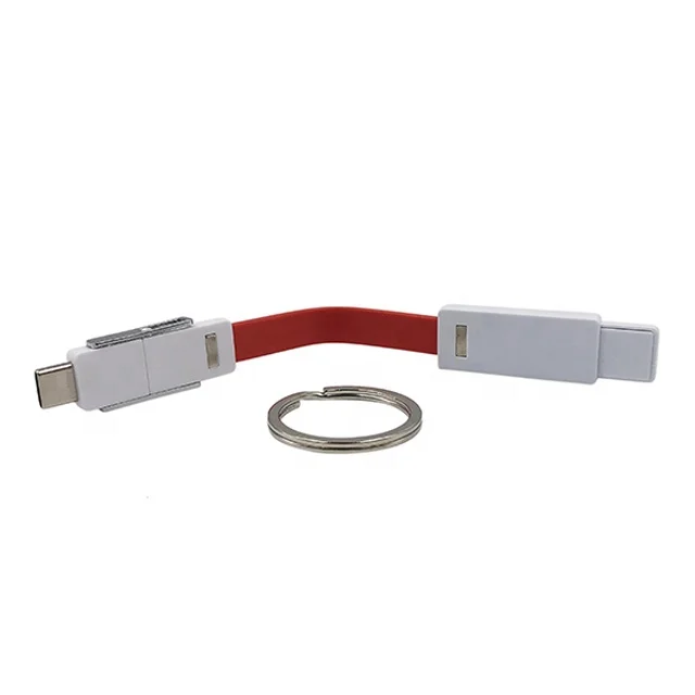 Hot Selling 3-in-1 Fast Charging Mini USB Magnetic Cable Keychain Flash Drive with Promotional Features