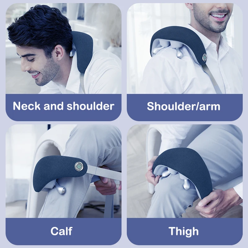2024 Best Multifunctional Muscle Relax Pain Relief Electric Rechargeable Rolling Kneading Neck Shoulder Massager