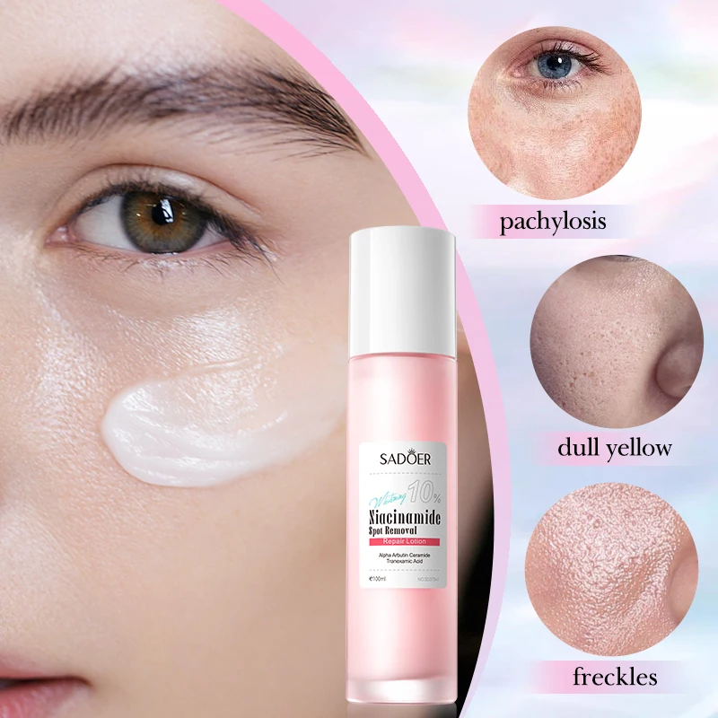 OEM SADOER private label niacinamide beauty skin care products spot remoral repair firming nourishing face whitening lotion