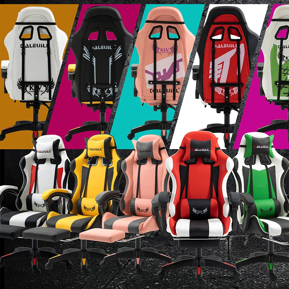 Office Furniture Computer Cadeira Silla Gamer Chairs Ergonomic Swivel Chaise Gaming Chair with Footrest