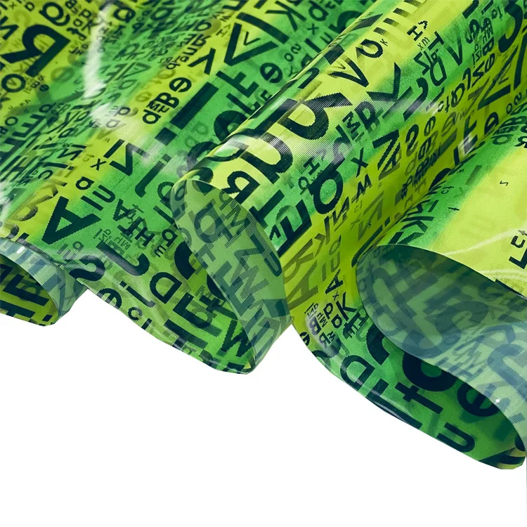Color grating film TPU film 3D letter style for making bags and shoes