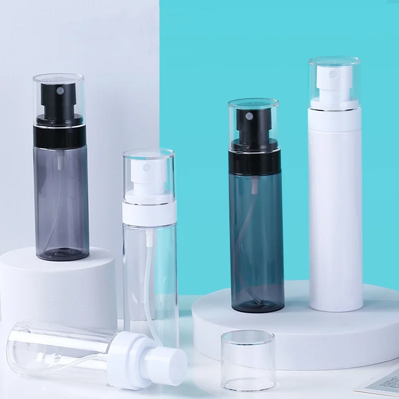 Free Sample Color Custom 100 ml 120ml  PET Plastic Empty Body Fine Mist Spray Bottle for Perfume Moisturizer Water