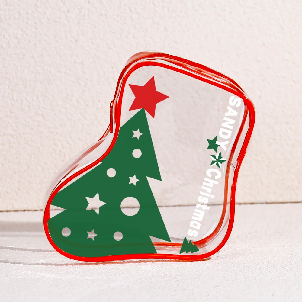 Christmas Makeup Organizer Cosmetic Storage Bags Waterproof Organizer Bag Creative Beauty Sock Makeup Bag Best Gift Zipper Pouch