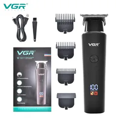 VGR Professional Cutting Machine Usb Rechargeable Hair Removal Electric Barber Cordless Shaver Hair Trimmer For Men
