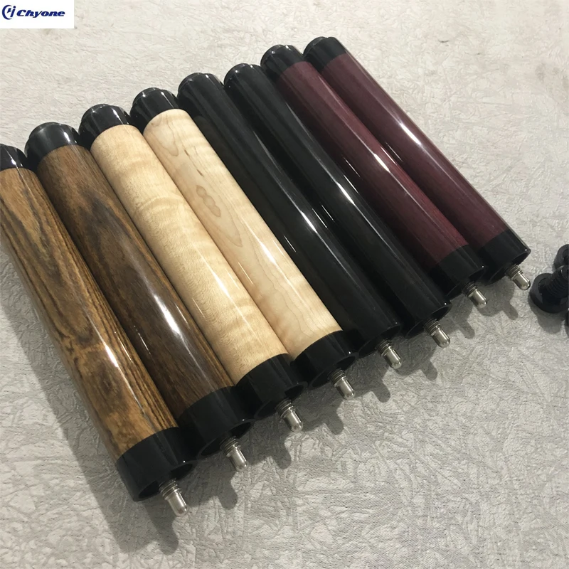 Изготовленный На Заказ совместных 8 дюймов эбенового дерева вьющиеся клена кий расширение карамболь удлинитель для кия