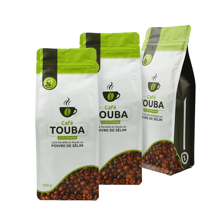 Matte Black 250g Coffee Bags Eco-Friendly 1KG Coffee Bags With Valve And Zipper For Coffee Roasters Food-Grade Packaging
