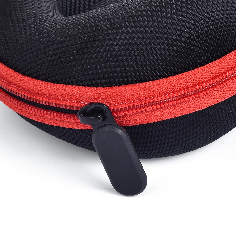 JUELONG Custom Logo Waterproof Travel Watch Case Single Watch Box w/Zipper For Storage Cushioned Round Portable Watch Case