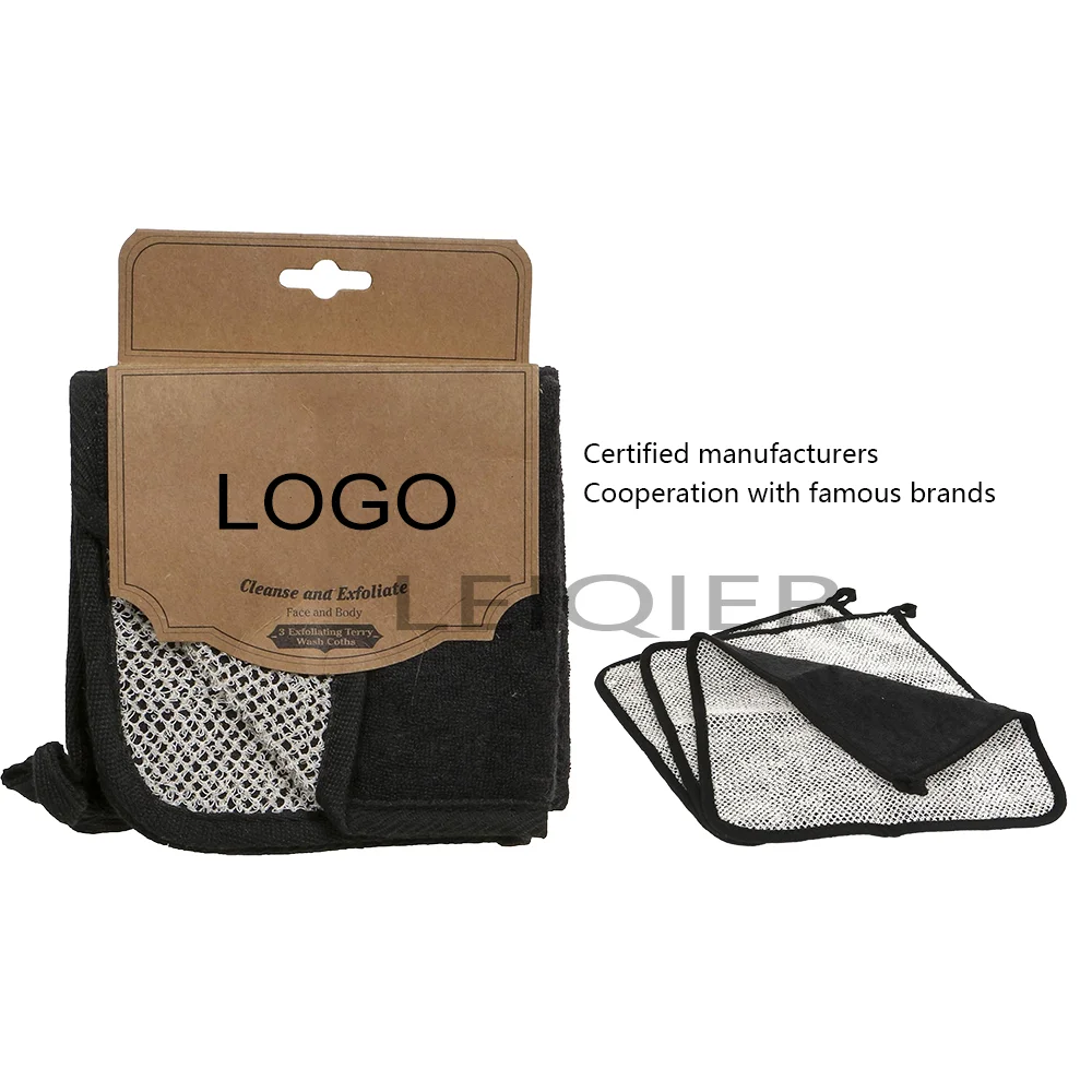 Отшелушивающие Мочалки с логотипом на заказ двухсторонние мужские салфетки для мытья лица отшелушивающие душа мужчин и женщин