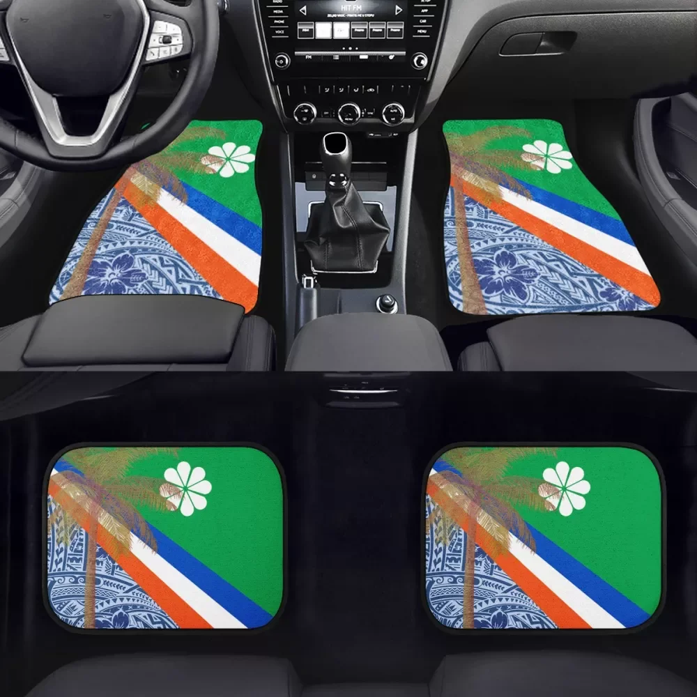 Custom Sublimation Polynesian Tribal Car Foot Mats Designer Rubber Material Car Floor Mat Universal Fit Carpet Wholesale 4 Piece