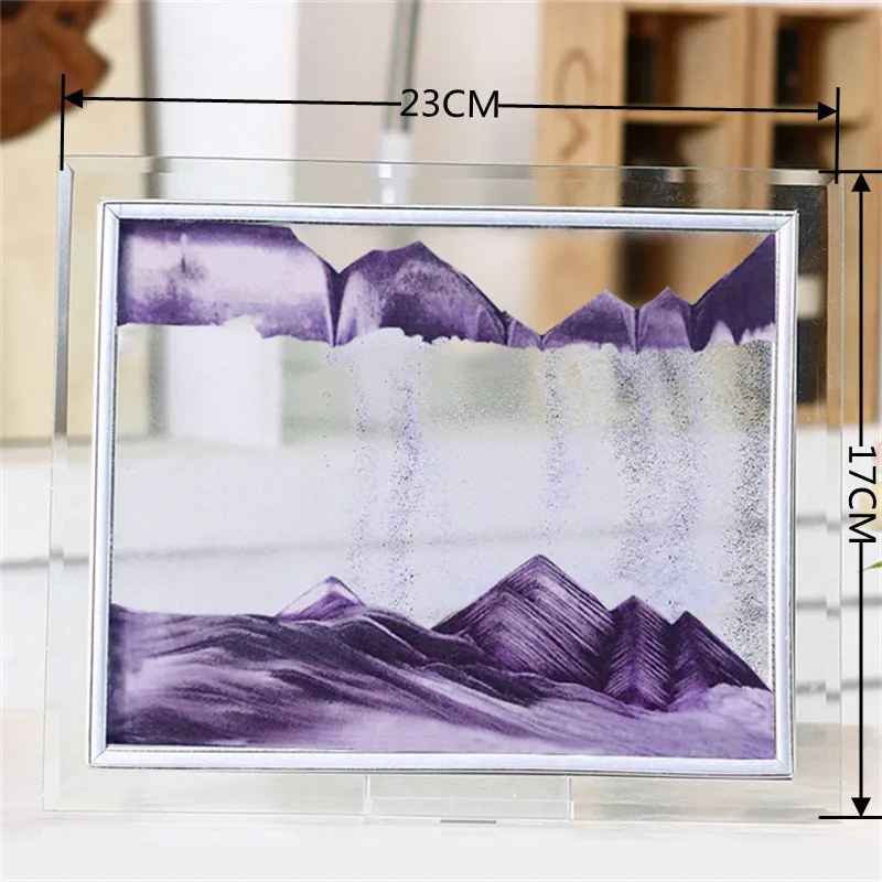 7 Inch Square Hourglass Quicksand Color Painting Suitable For Home Office Hotel Decoration
