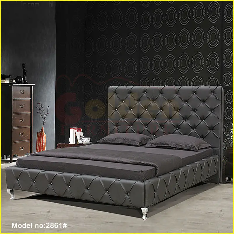 Кровать принцессы с высокой посадкой и кристаллами в