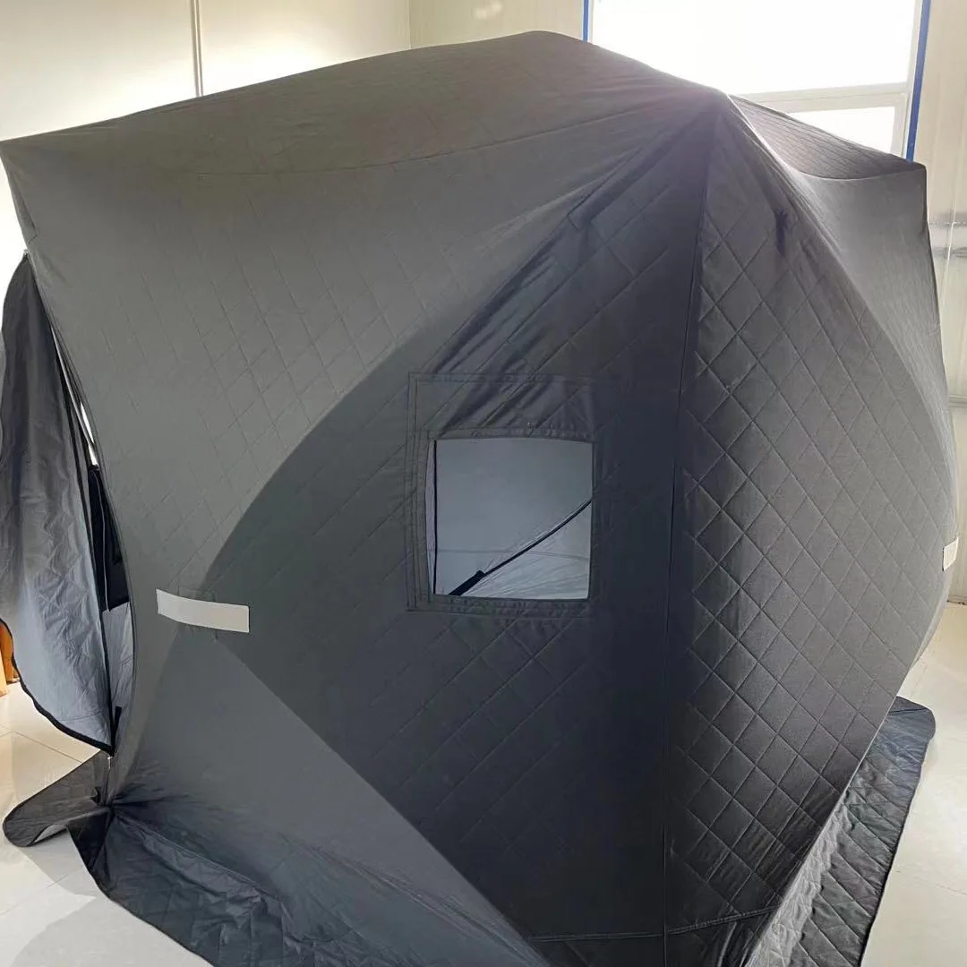 2022 OEM  manufactured custom exclusive outdoor camping pop up stove sauna tent Fishing Ice Shelter