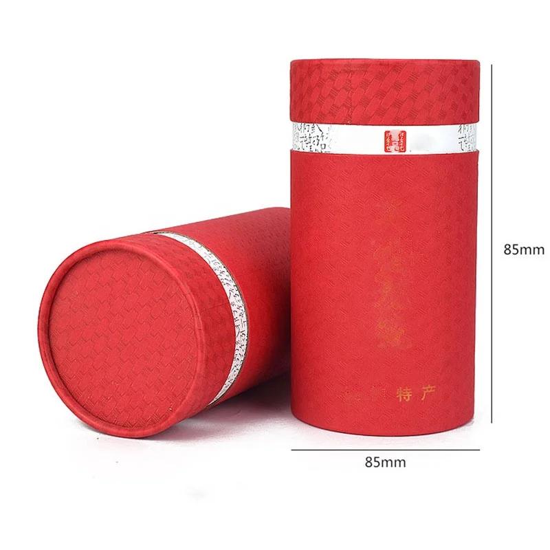 Wholesale food grade biodegradable aluminum foil inside tea / coffee bean airtight paper tube packaging