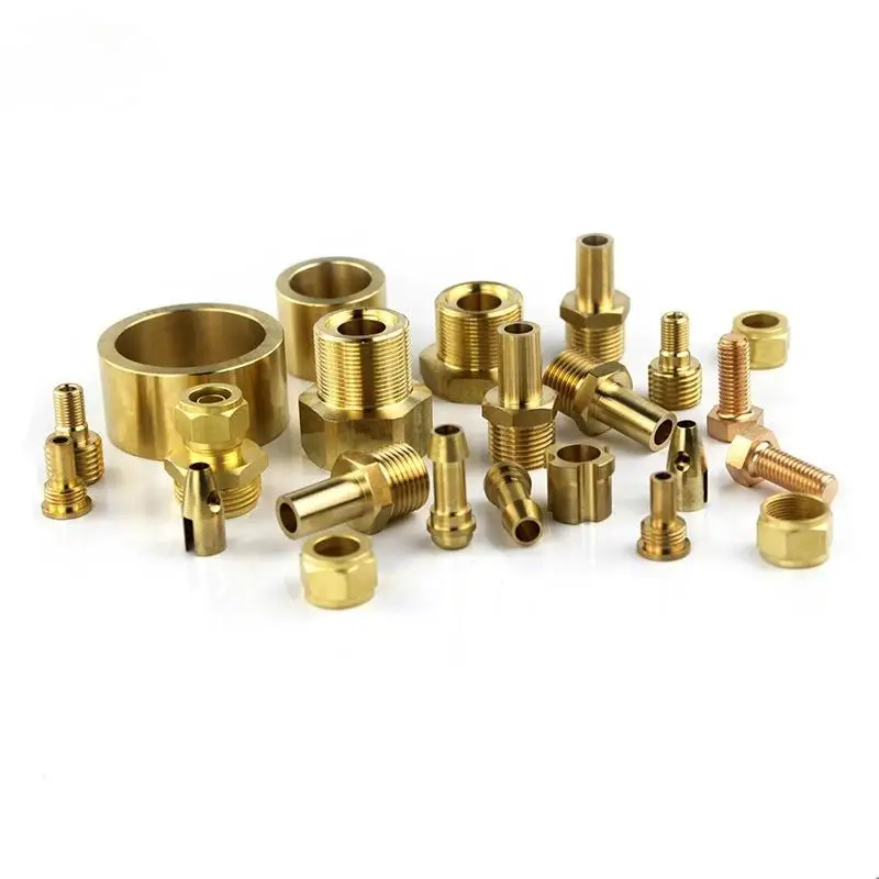 Good Quality Cheap CNC Lathe Components Turning Brass Cap Chrome Nipple Brass Fire Nozzle Straight Stop Valve Brass Drain Valve