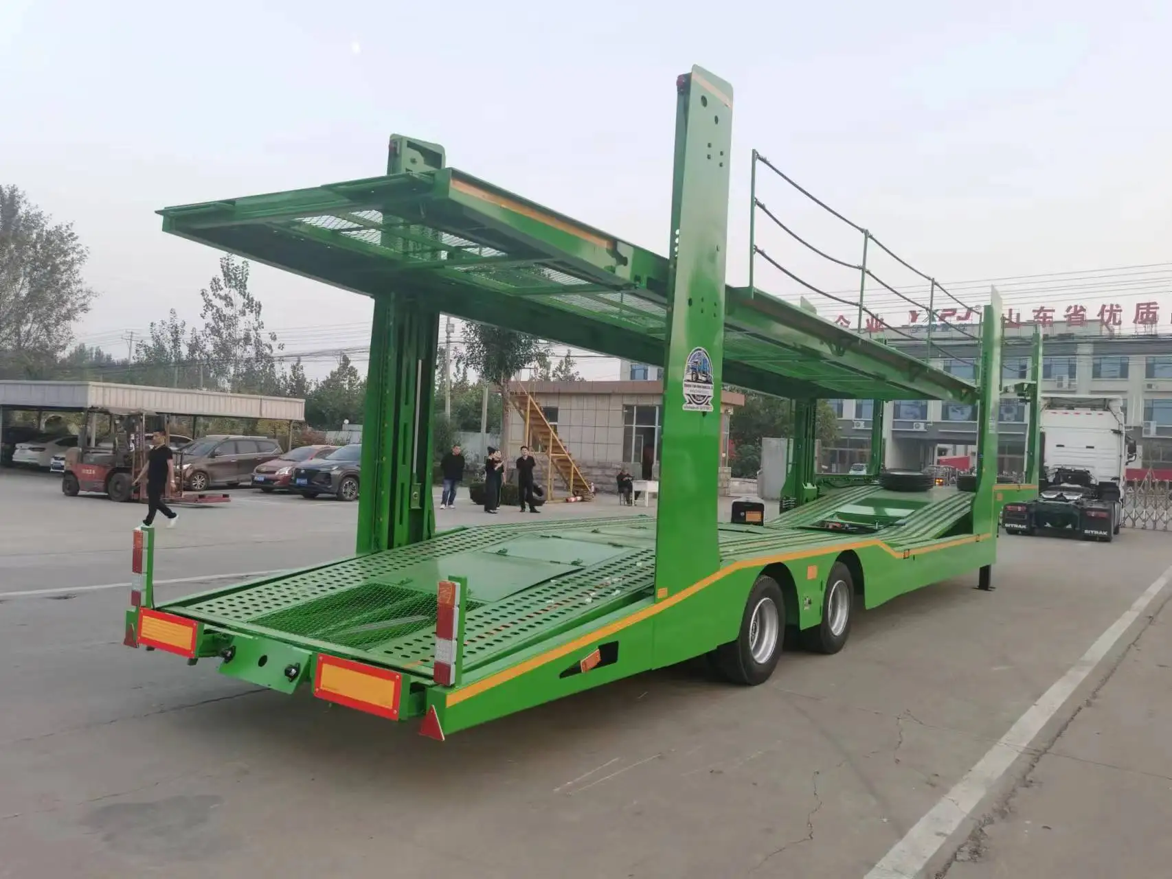 Hot Selling Customized Mini Steel Car Trailer Galvanized Cargo Semi-Trailer for Cars