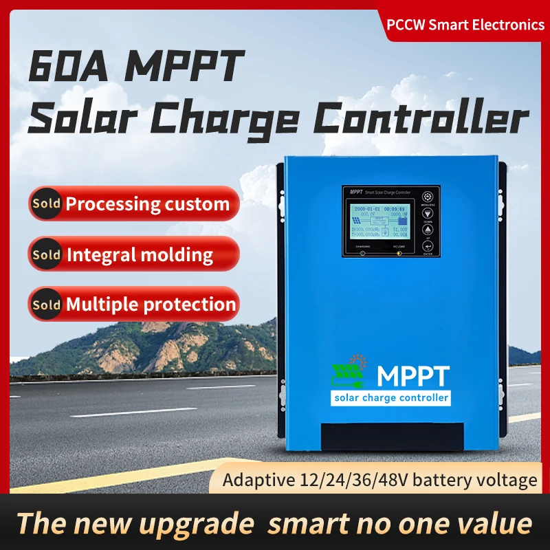 Контроллеры солнечного зарядного устройства 60A MPPT 12V 24V 36V 48V AUTO Max PV вход 175V солнечный регулятор для домашней солнечной системы